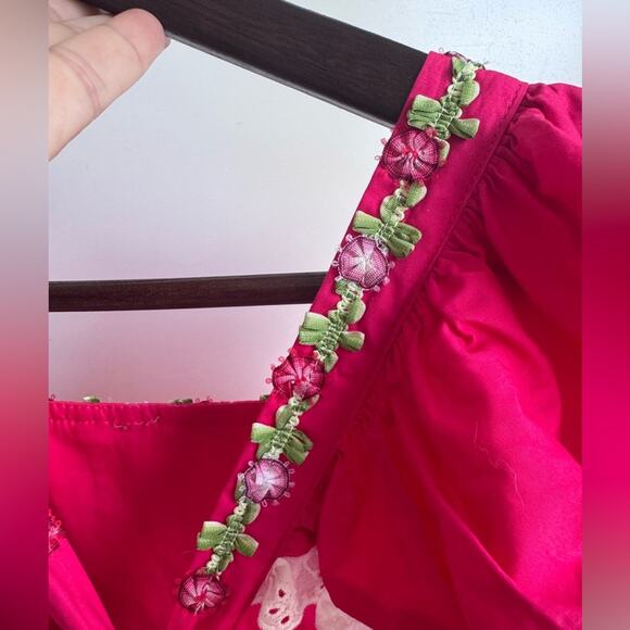 Dollcake‎ Red Bells Frock Girls Dress 6 NEW Party Christmas Holiday Formal Gala - Picture 15 of 16